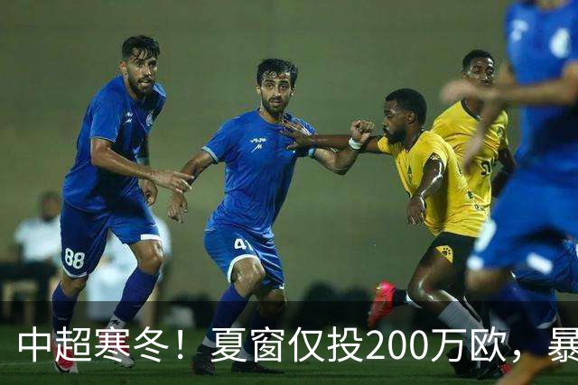 中超寒冬！夏窗仅投200万欧，暴跌60%，海港国安亚冠外援撑排面